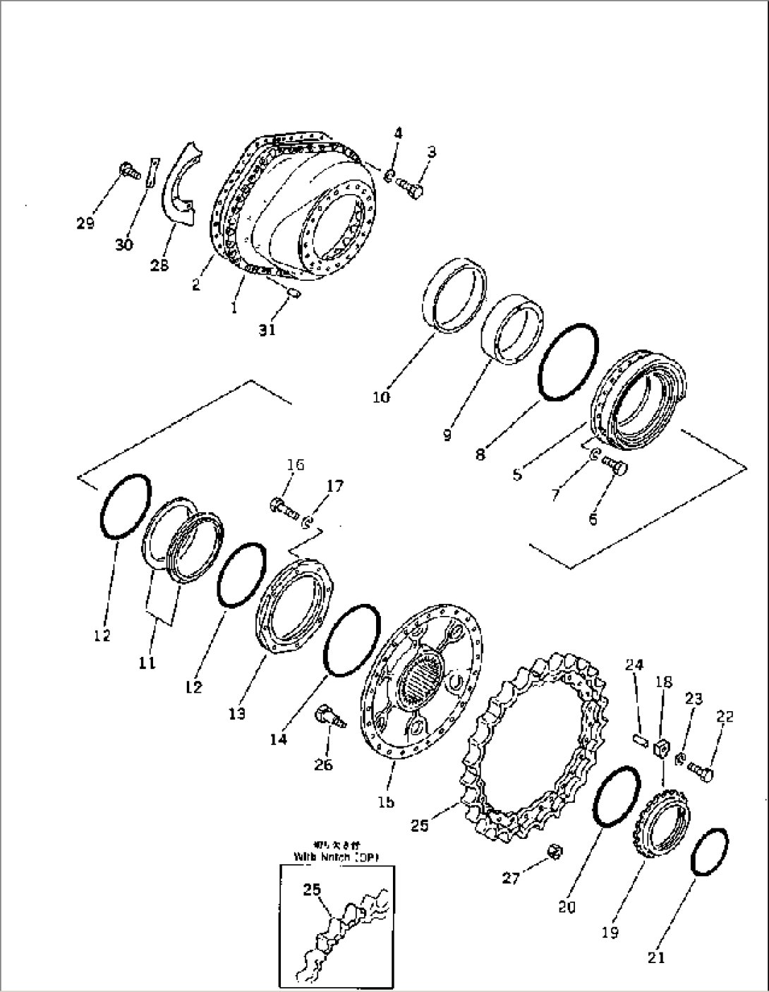 FINAL DRIVE CASE AND SPROCKET