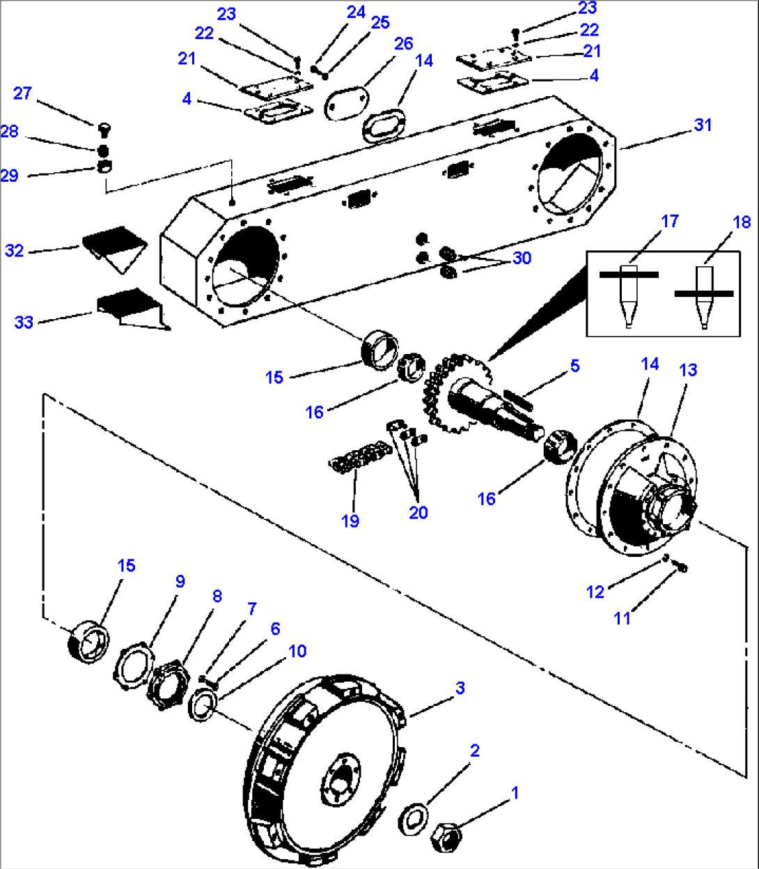 TANDEM DRIVE WITHOUT PLANETARY FINAL DRIVE