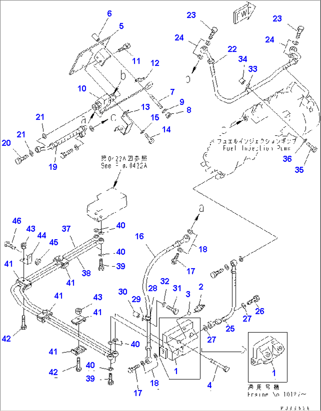 FUEL PIPING (2/2) (R.H. BANK) (ELECTRICAL GOVERNOR SPEC.)(#10047-10356)
