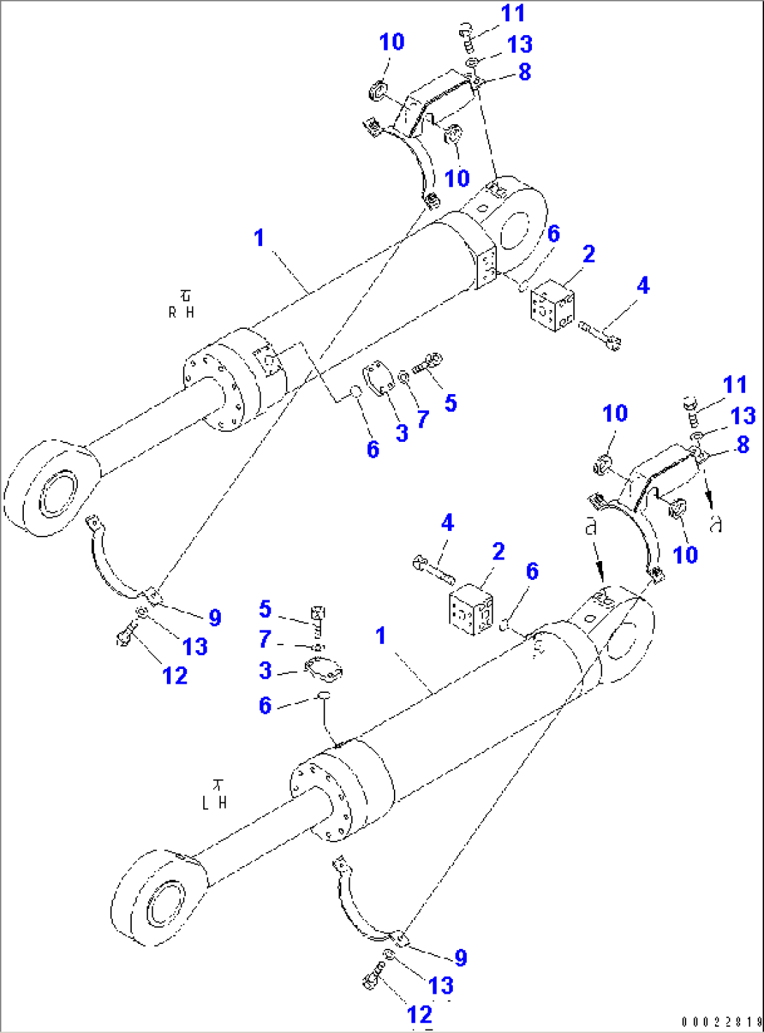 BOTTOM DUMP CYLINDER (FOR LOADER)(#11012-)