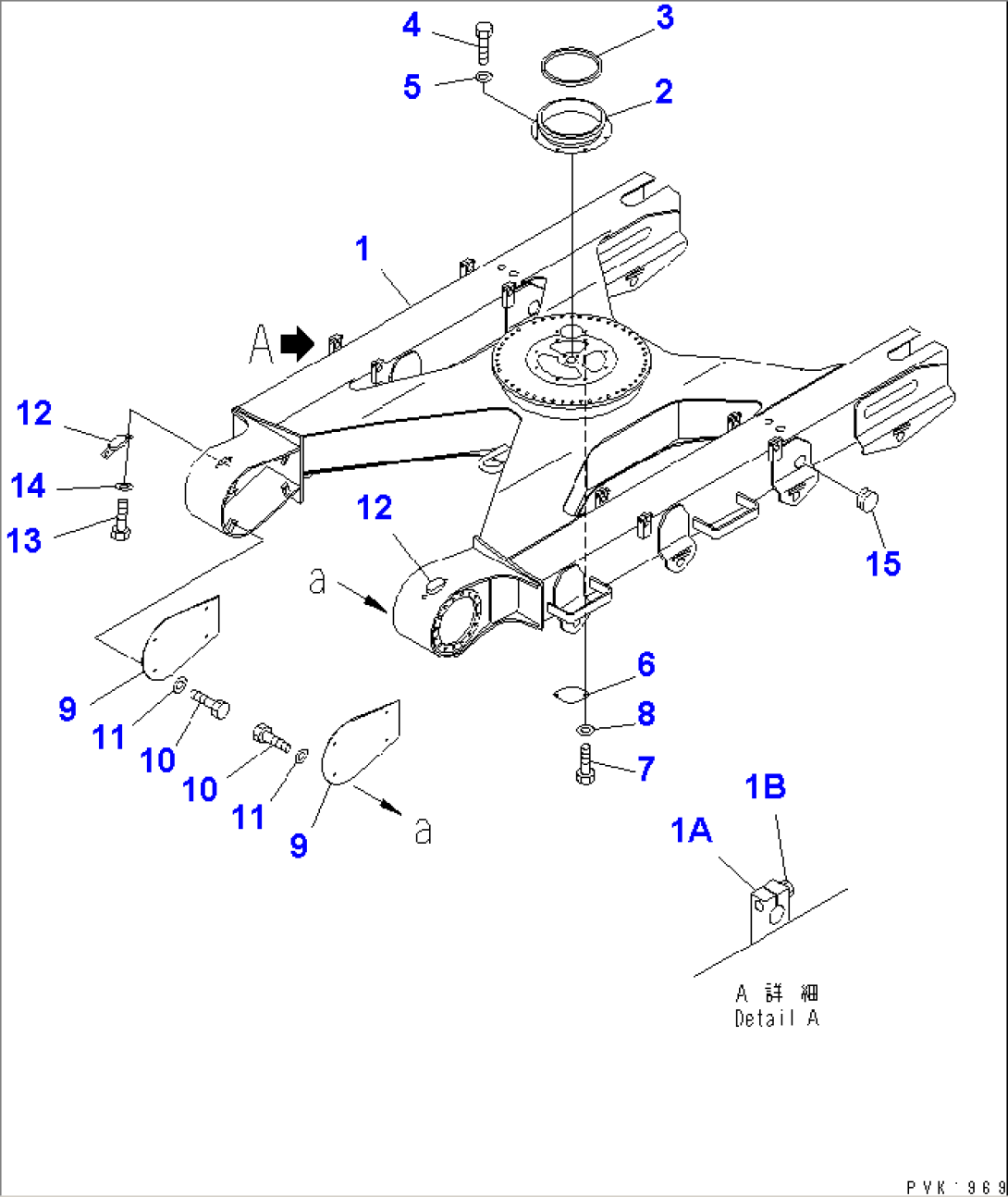 TRACK FRAME (RUBBER SHOE SPEC.)(#1033-1800)