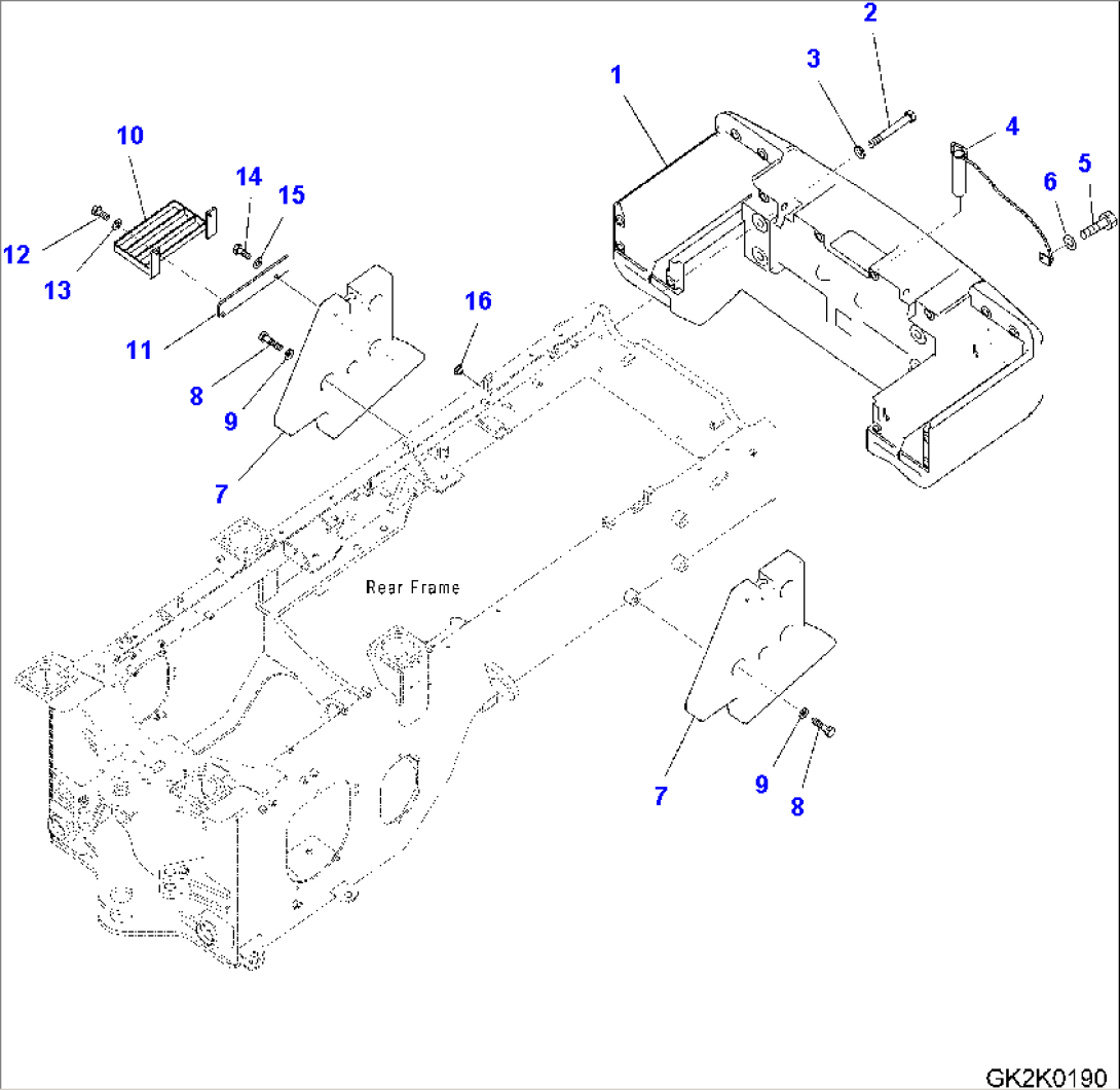 COUNTERWEIGHT (WITH ADDITIONAL COUNTERWEIGHT) (WITH STEP) (WITH QUICK COUPLER)