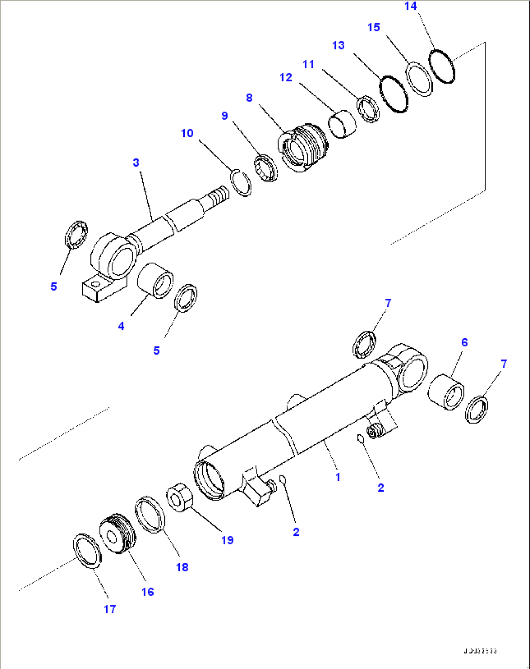 Conveyor Bracket, Inner Parts, Conveyor Lift Cylinder (#1034-)