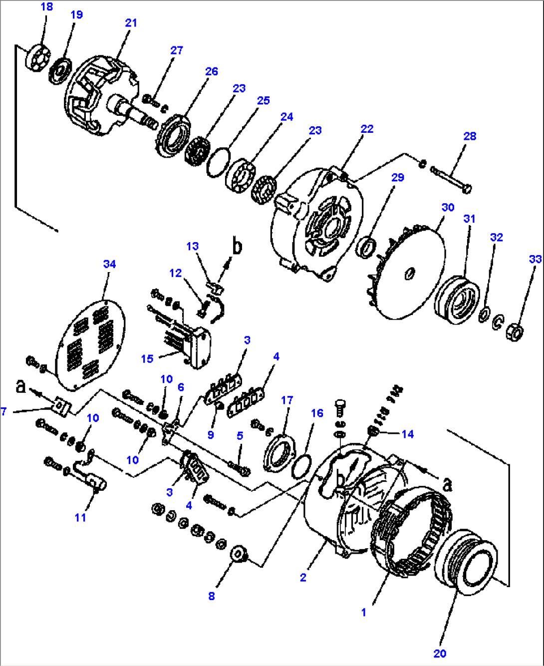 FIG. A6010-B4J9 ALTERNATOR (75A) - INNER PARTS