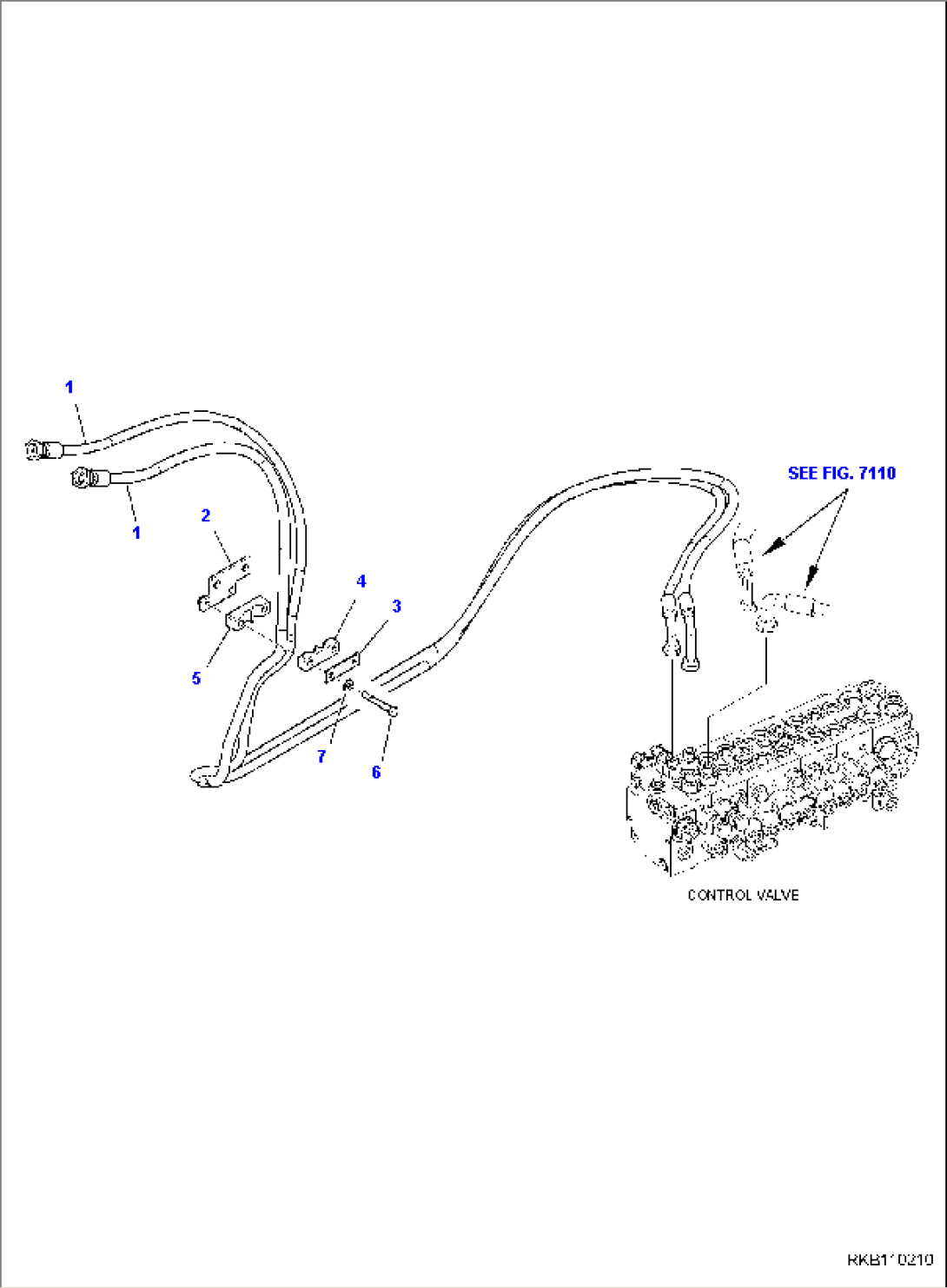 HYDRAULIC PIPING (ATTACHMENT LINE) (3/6), 2-ATTACHMENT