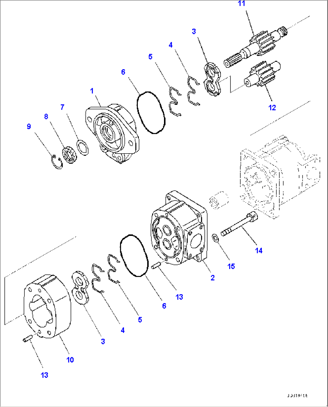 Power Train, Gear Pump (1/2) (#22083-)
