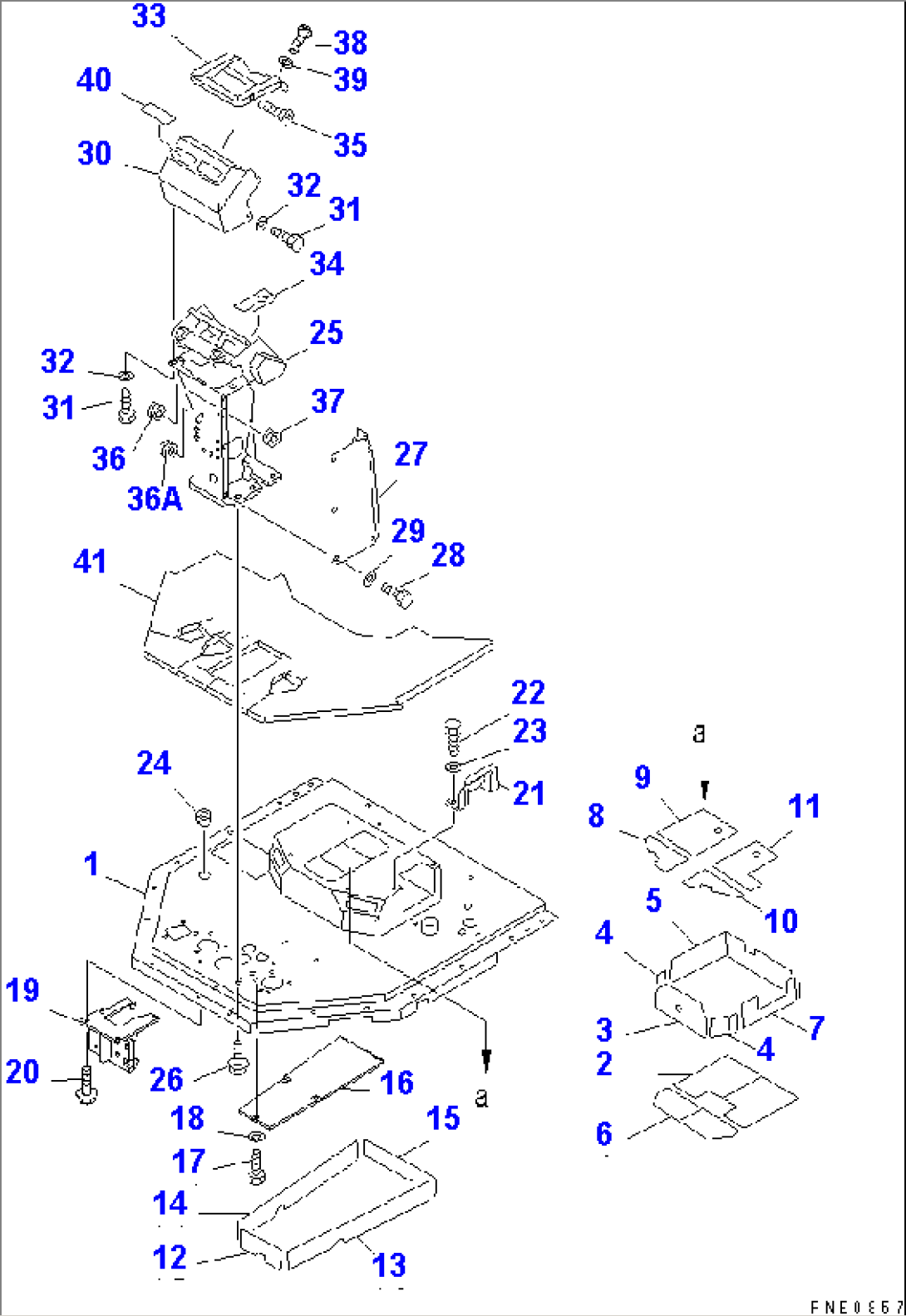 FLOOR FRAME AND DASHBOARD (WITH CAB)(#10881-)