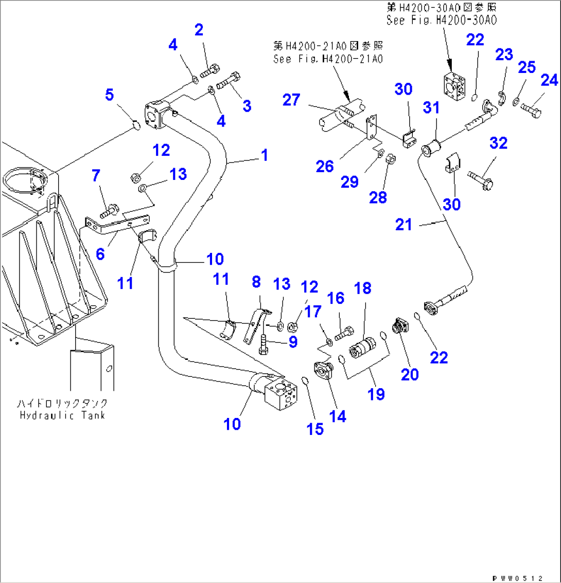 HYDRAULIC LINE (COOLING LINE 2/3)(#50001-50003)