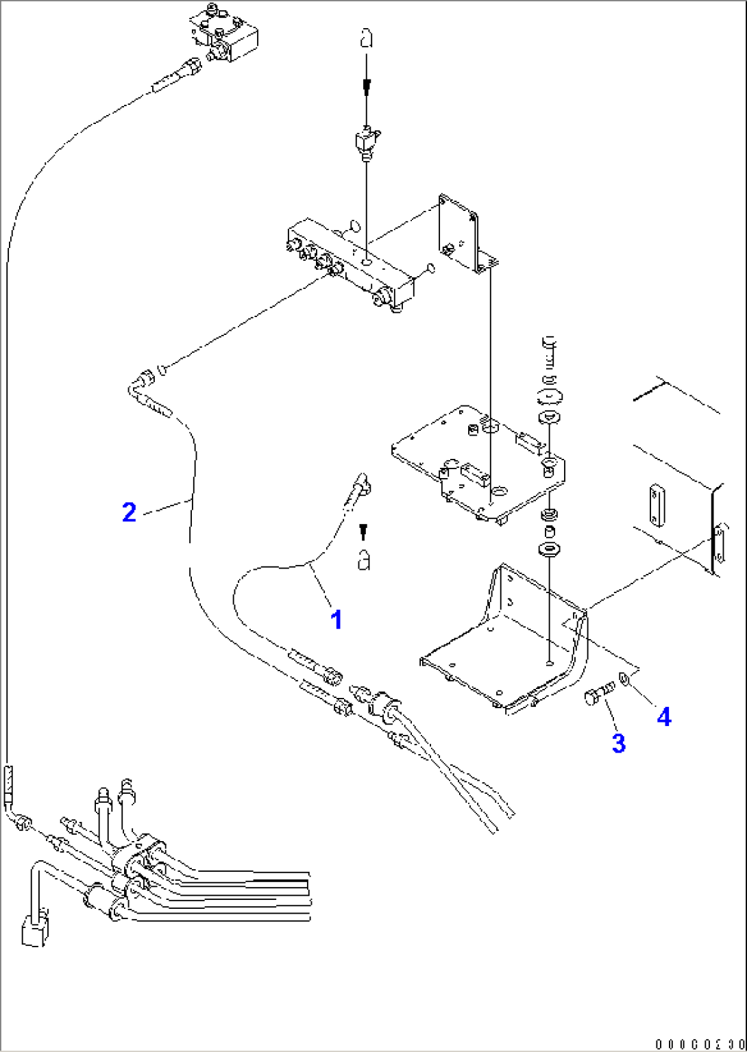 BRAKE PIPING (REAR SUPPORT PIPING) (WITHOUT FRONT BRAKE CUT)(#15025-)