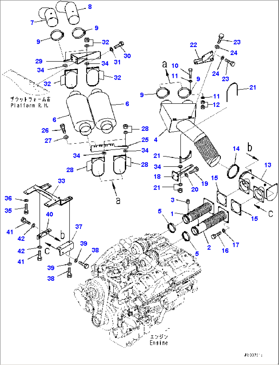 Exhaust Piping, (#80264-)