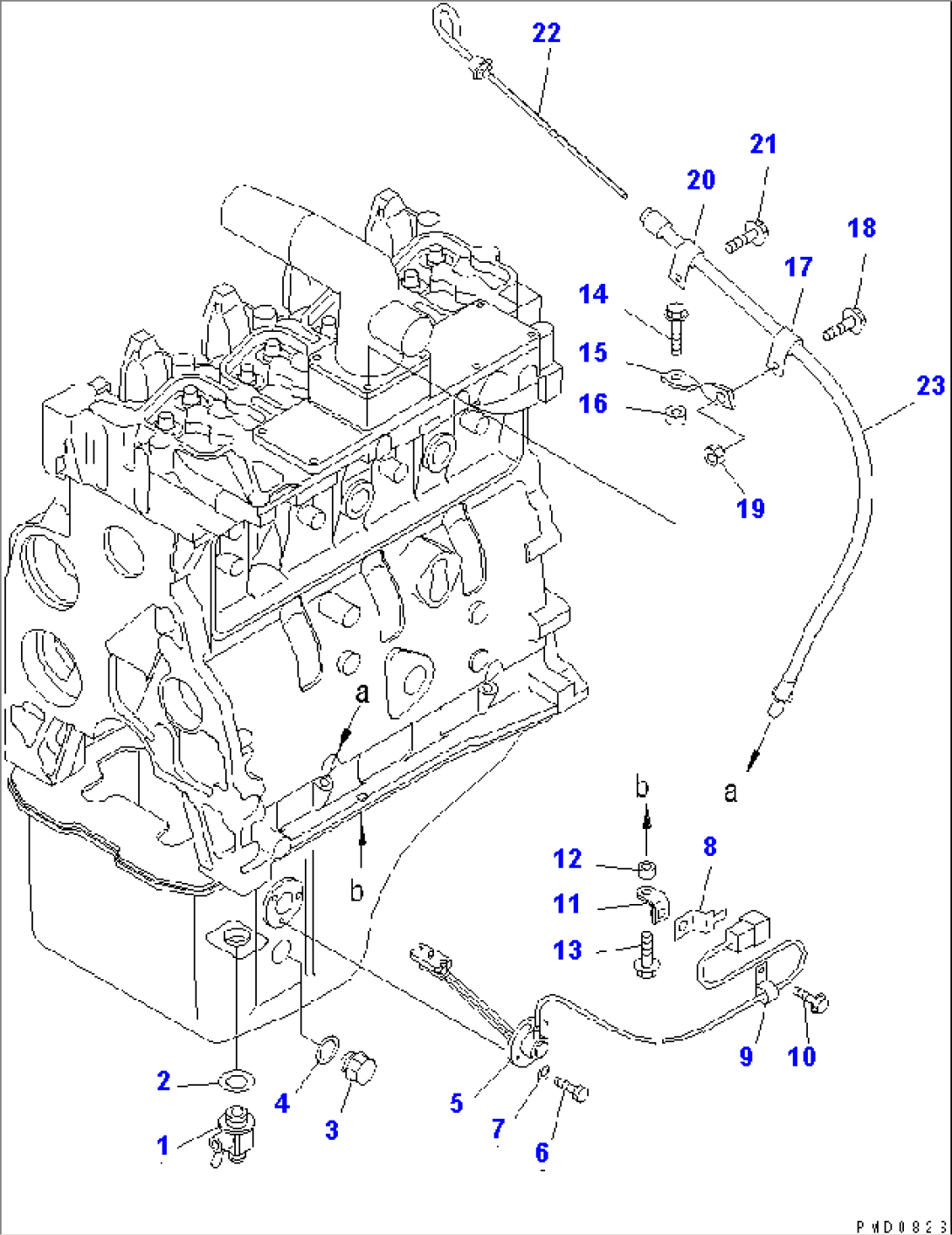 OIL LEVEL SENSOR AND OIL GAUGE (WITH OIL LEVEL SENSOR)
