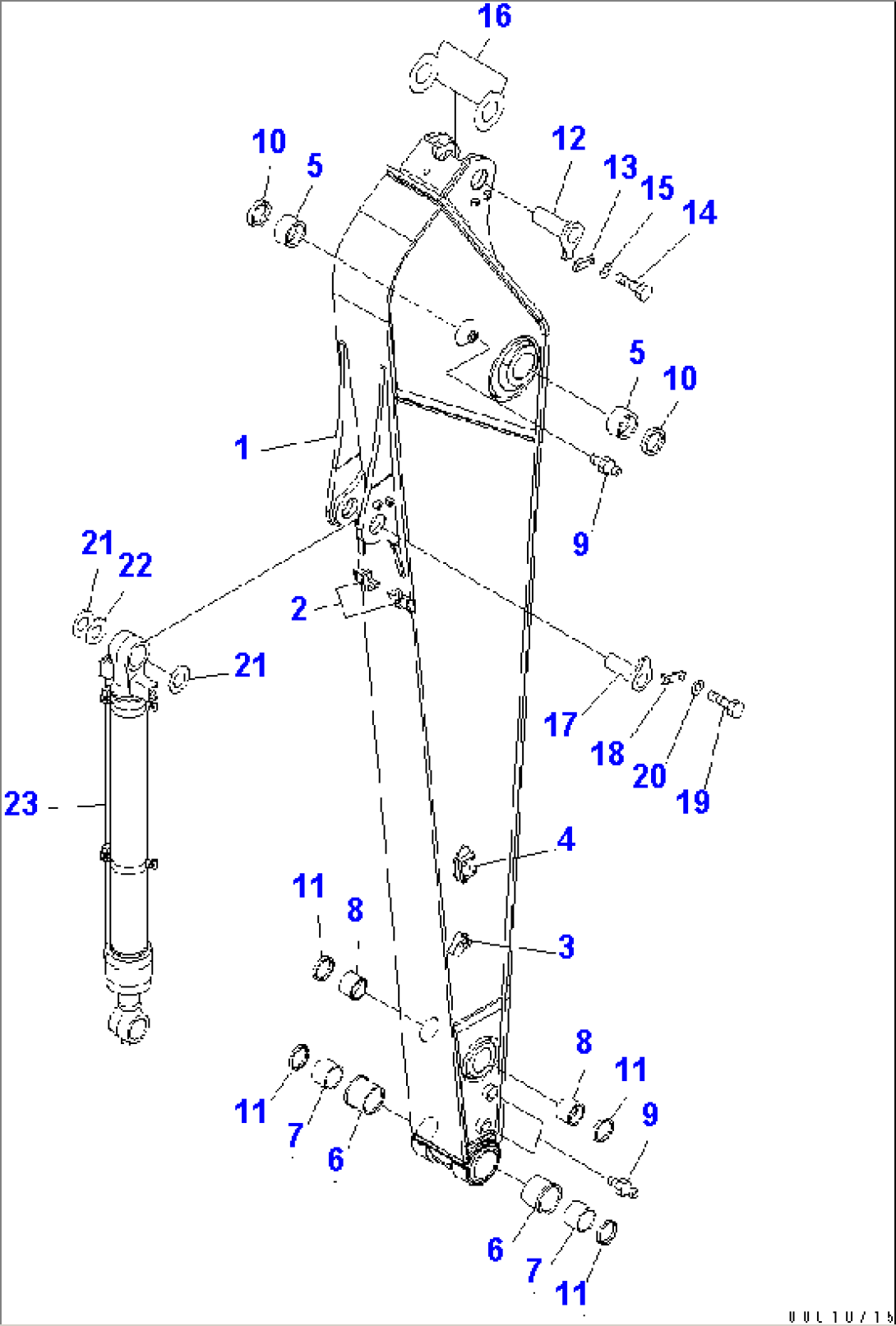 ARM (3.0M) (HD) (FOR ADDITIONAL PIPING) (500 HOURS LUBRICATING)(#20001-)