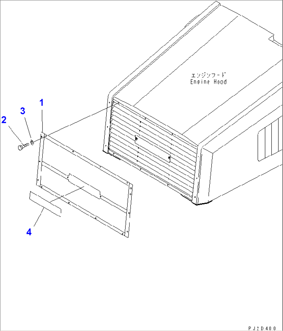 ENGINE HOOD AND RELATED PARTS (SAND PROTECT)