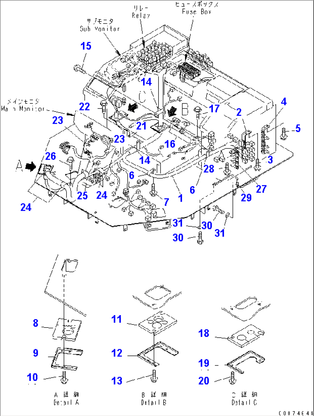 FLOOR (FLOOR FRAME HARNESS)(#51075-)