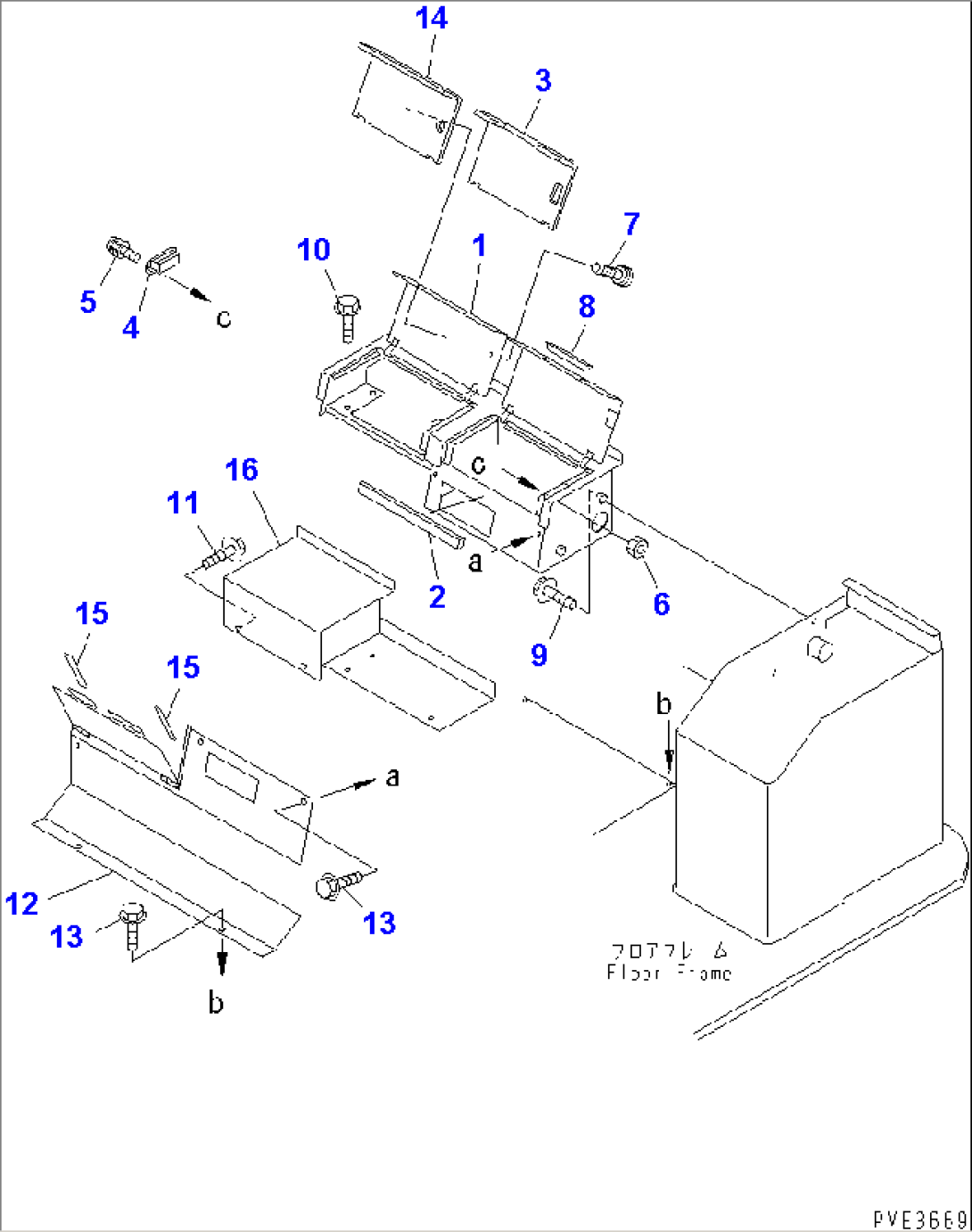 REAR CONSOLE BOX (WITH CAB HEATER)