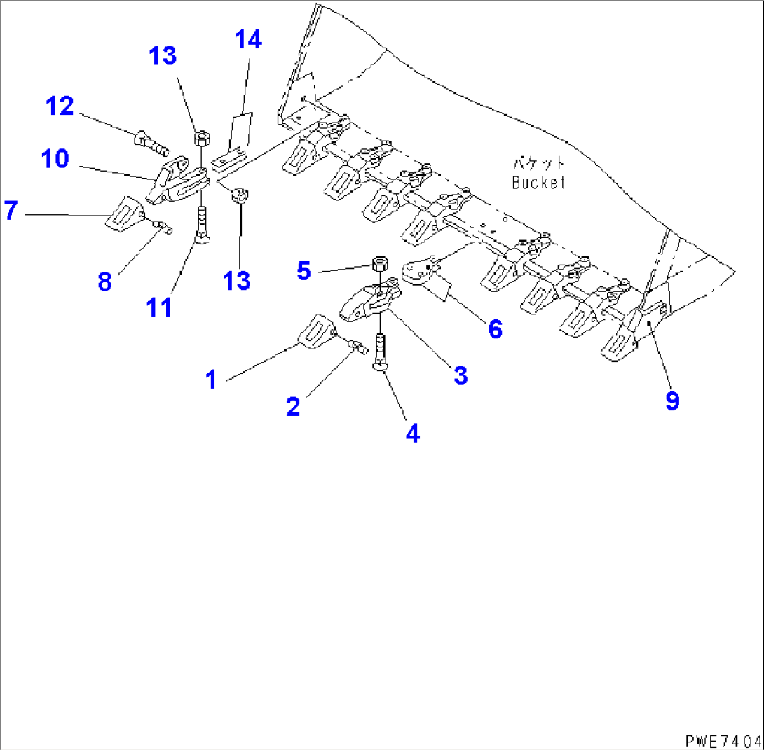 TOOTH (HORIZONTAL PIN TYPE¤ BOLT ON TOOTH) (TIP TOOTH)