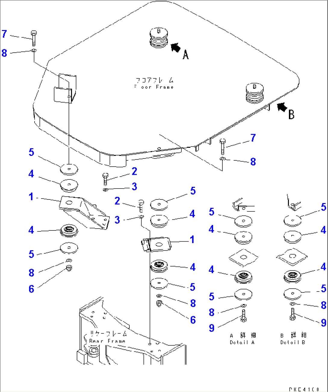 FLOOR SUPPORT (WITH CAB)
