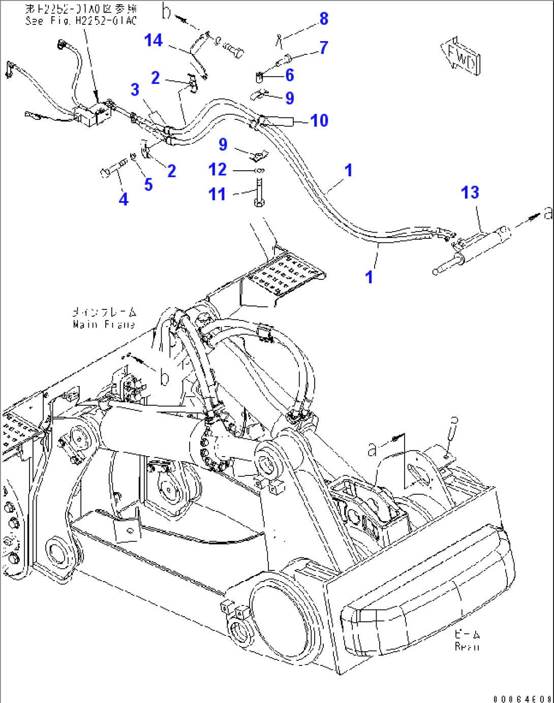 PIN PULLER CYLINDER AND PIPING (FOR LARGE SHANK)(#85001-)