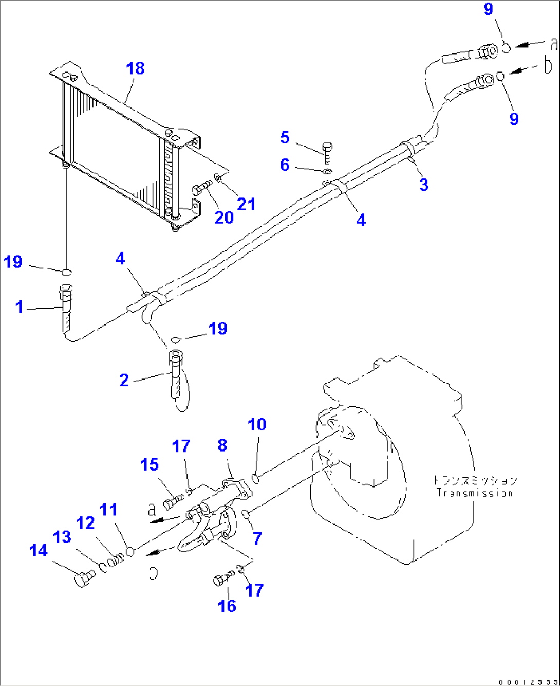 TRANSMISSION OIL LINE (FOR F2-R2 TRANSMISSION)