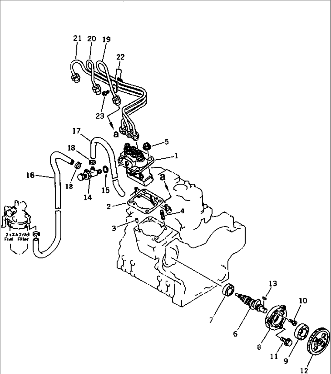 FUEL INJECTION PUMP AND PIPING(#03753-)