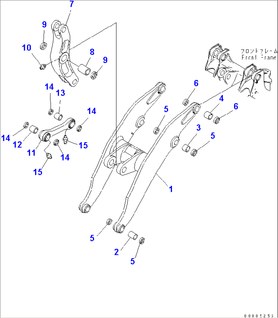 LIFT ARM AND BELLCRANK (WITH MDP MONITOR)(#50001-50392)