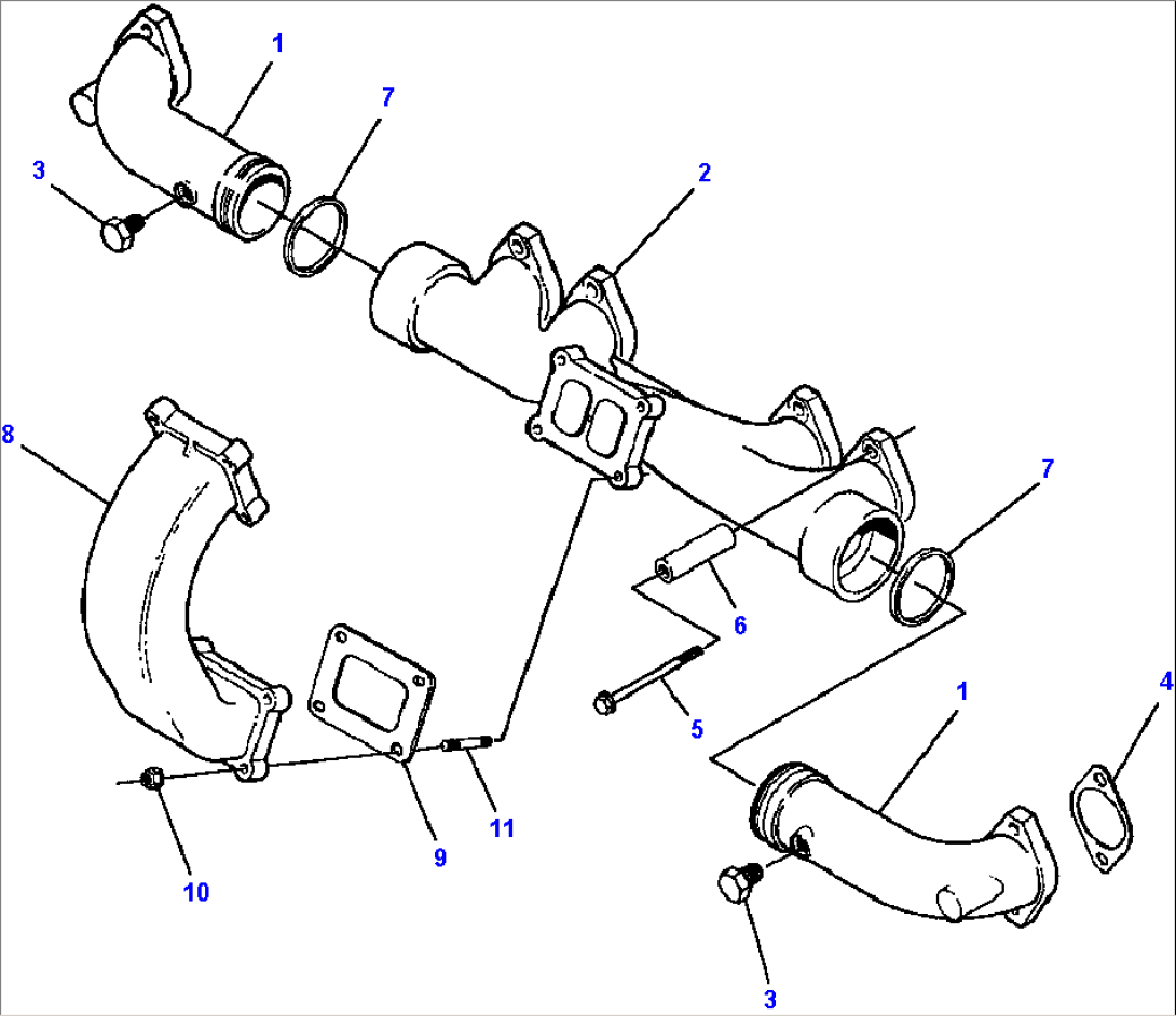 EXHAUST MANIFOLD UPDATE STYLE - ESN 34668921 AND DOWN