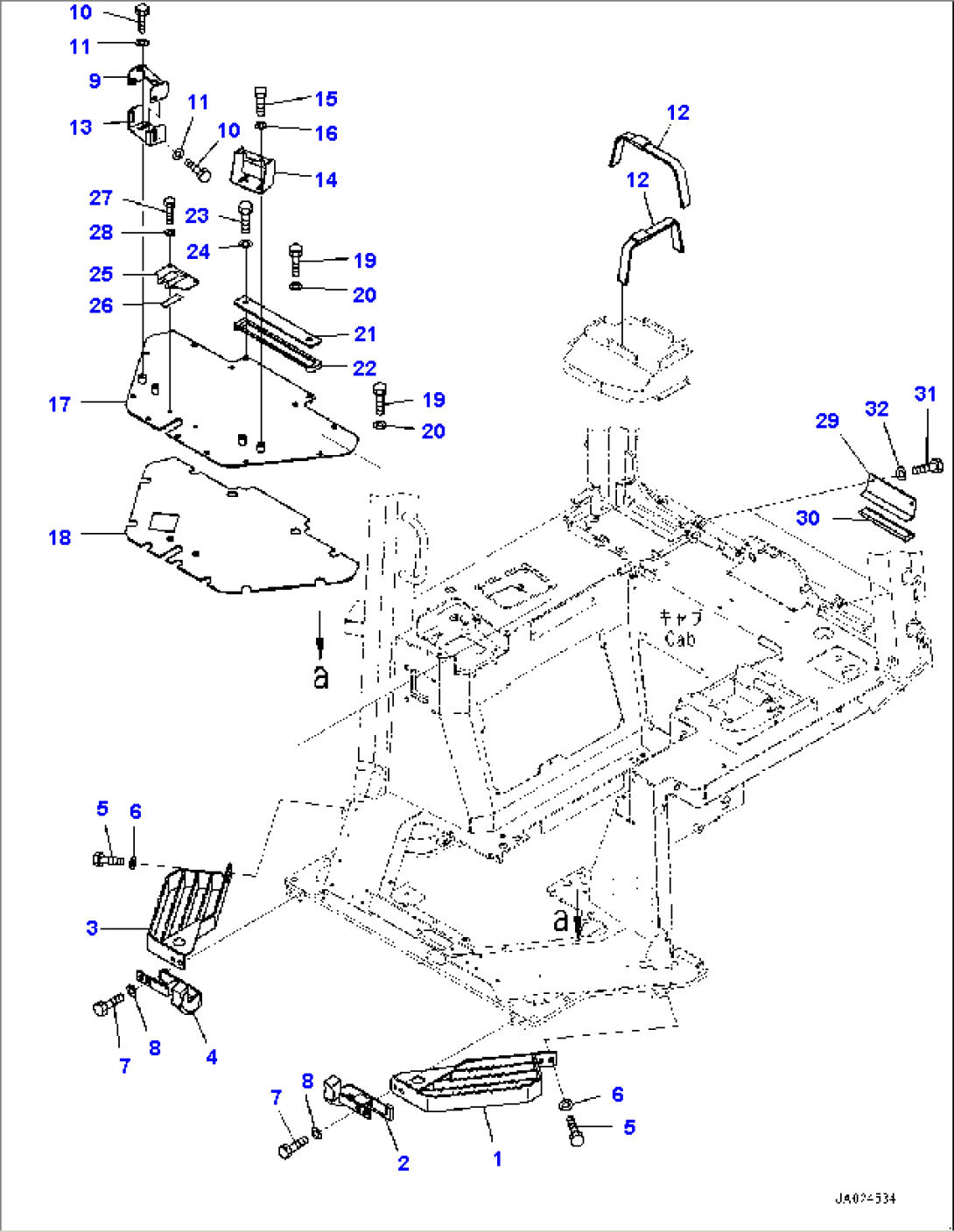 Cab Electrical Unit, Step and Cover (#80601-)