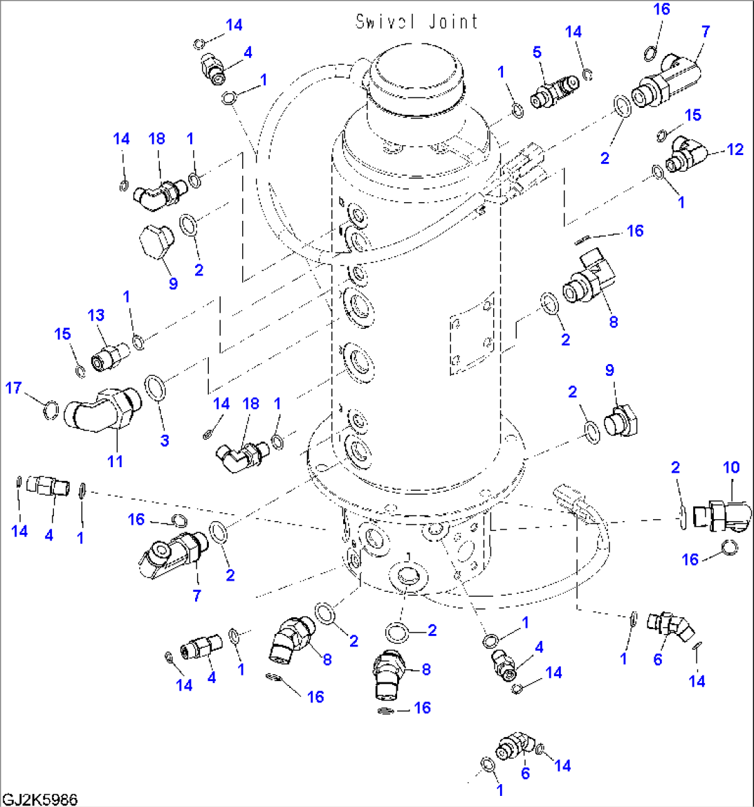 SWIVEL JOINT CONNECTING PARTS