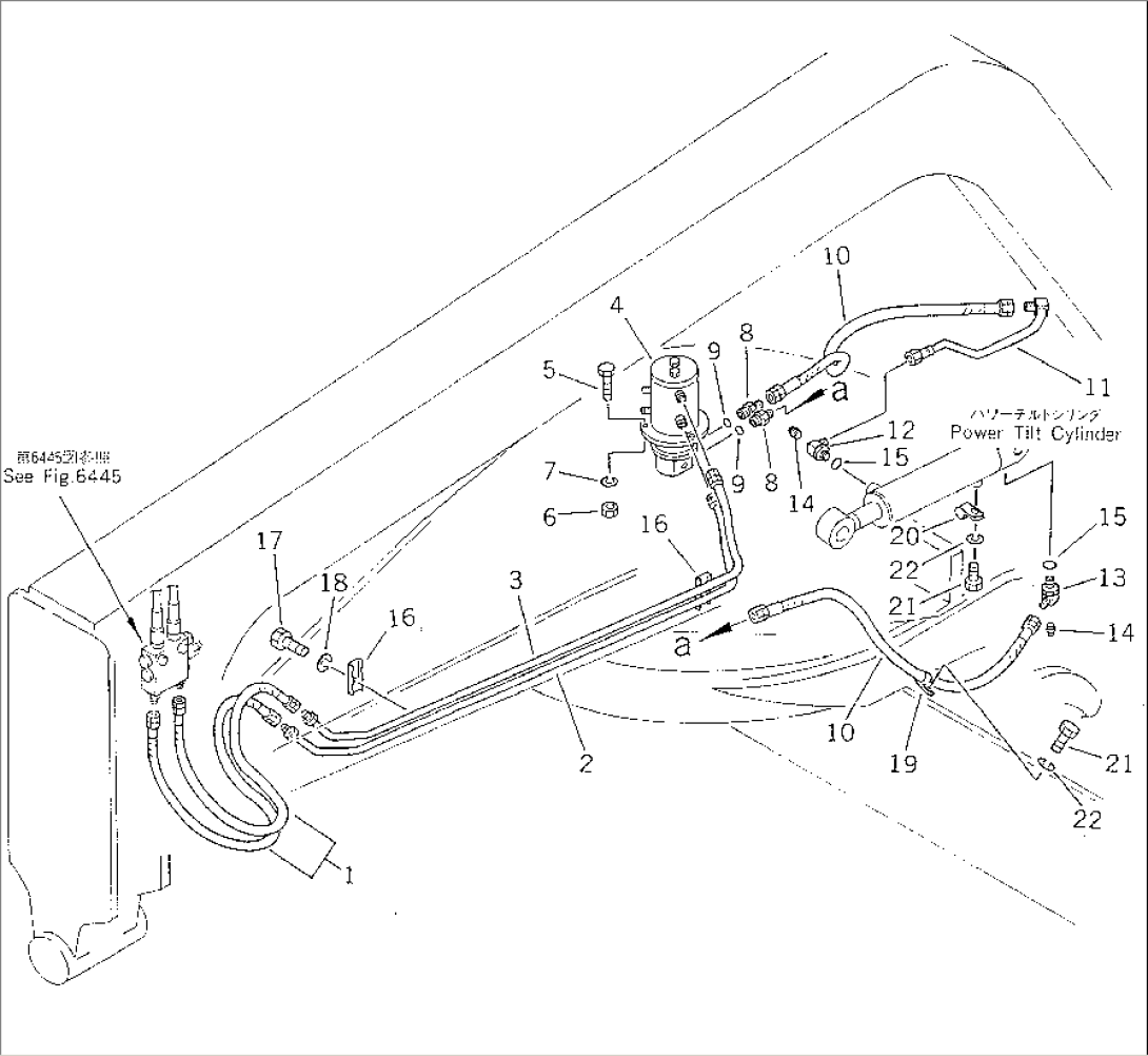 HYDRAULIC PIPING (2/2) (POWER TILT CYLINDER LINE)