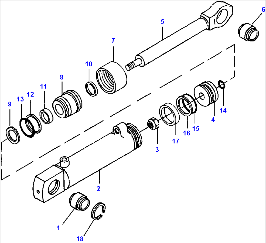 FIG. H0410-01A1 STEERING CYLINDER - FRONT AND REAR