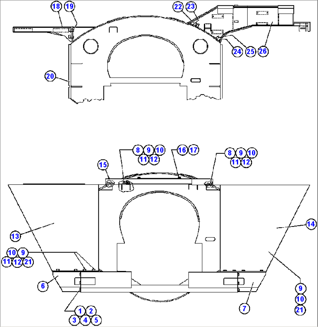 SUB-FRAMES, CENTER DECK & UPRIGHTS