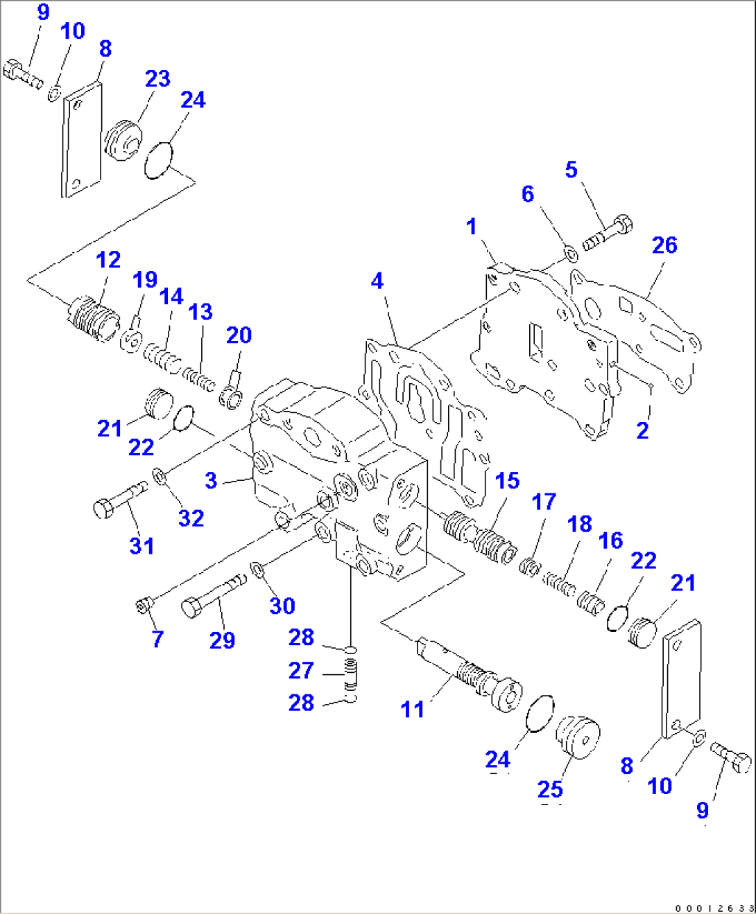 TRANSMISSION (FOR F3-R3 TRANSMISSION) (SHIFT VALVE) (FOR 2 LEVERS STEERING)