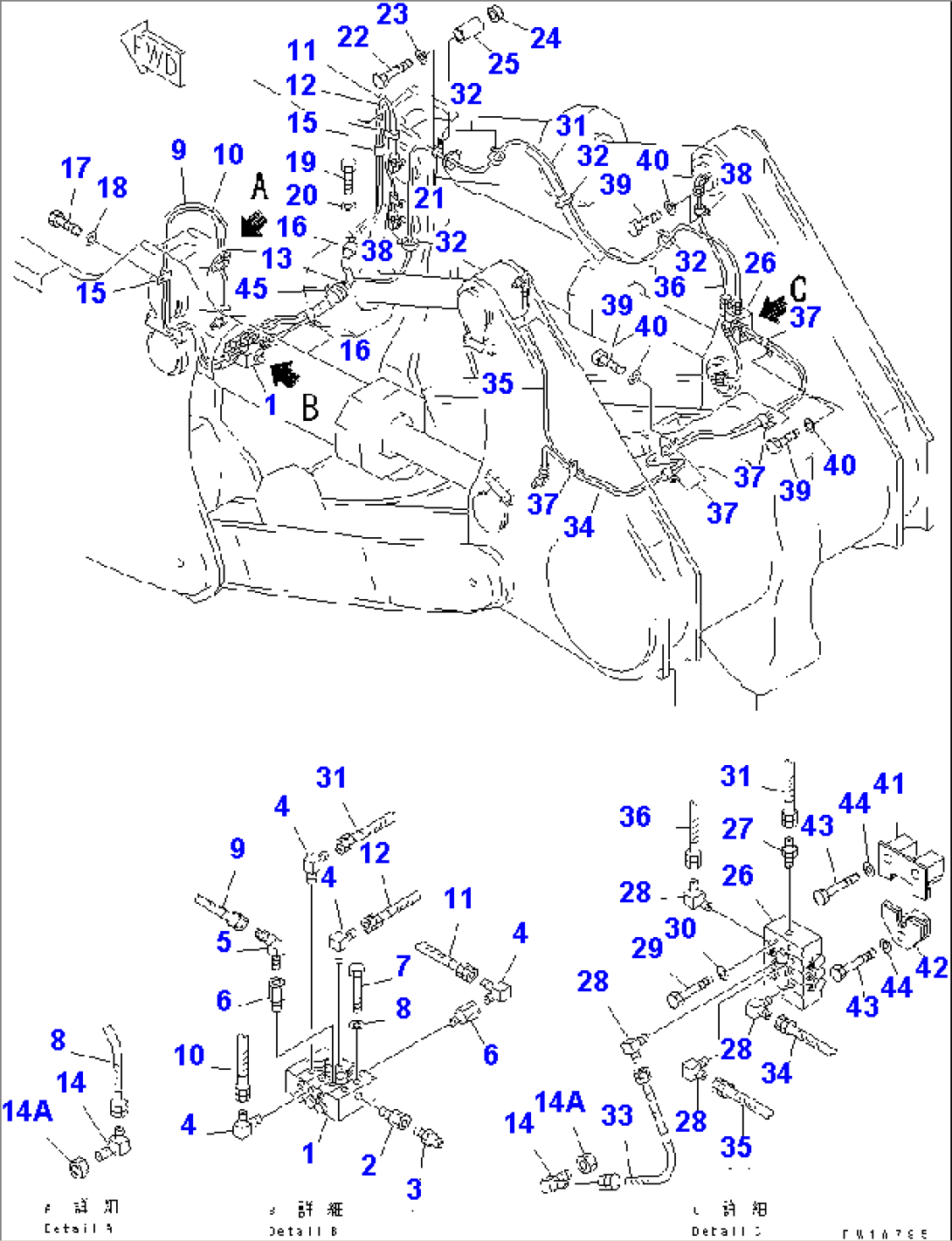 GREASE PIPING (FOR RIPPER)(#10043-)