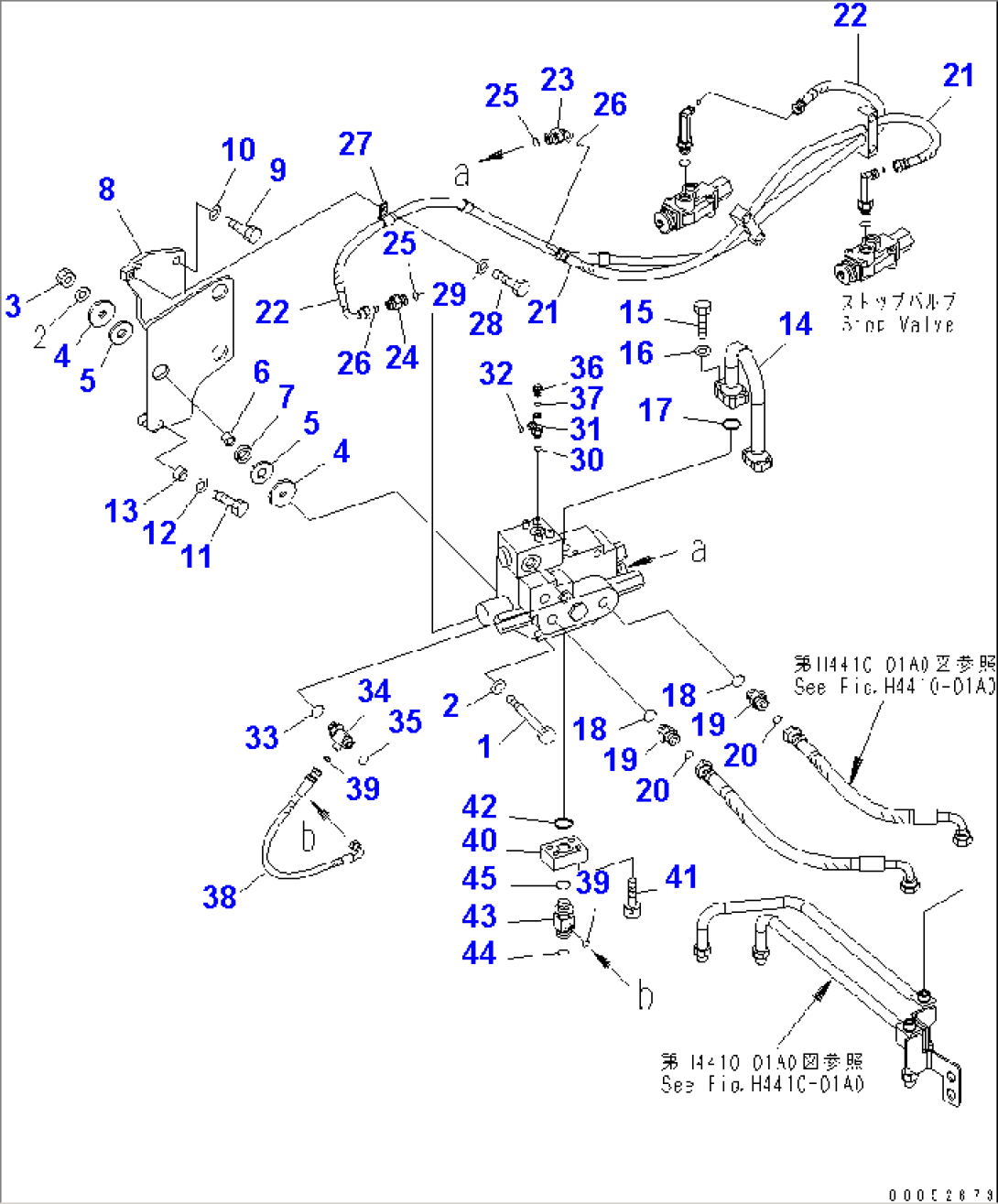 STEERING DEMAND VALVE (PIPING) (FOR JOYSTICK STEERING)(#65001-)