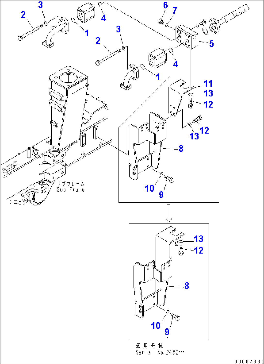 HYDRAULIC PIPING (LINE FILTER AND PIPING¤ 2/2)(#2001-)