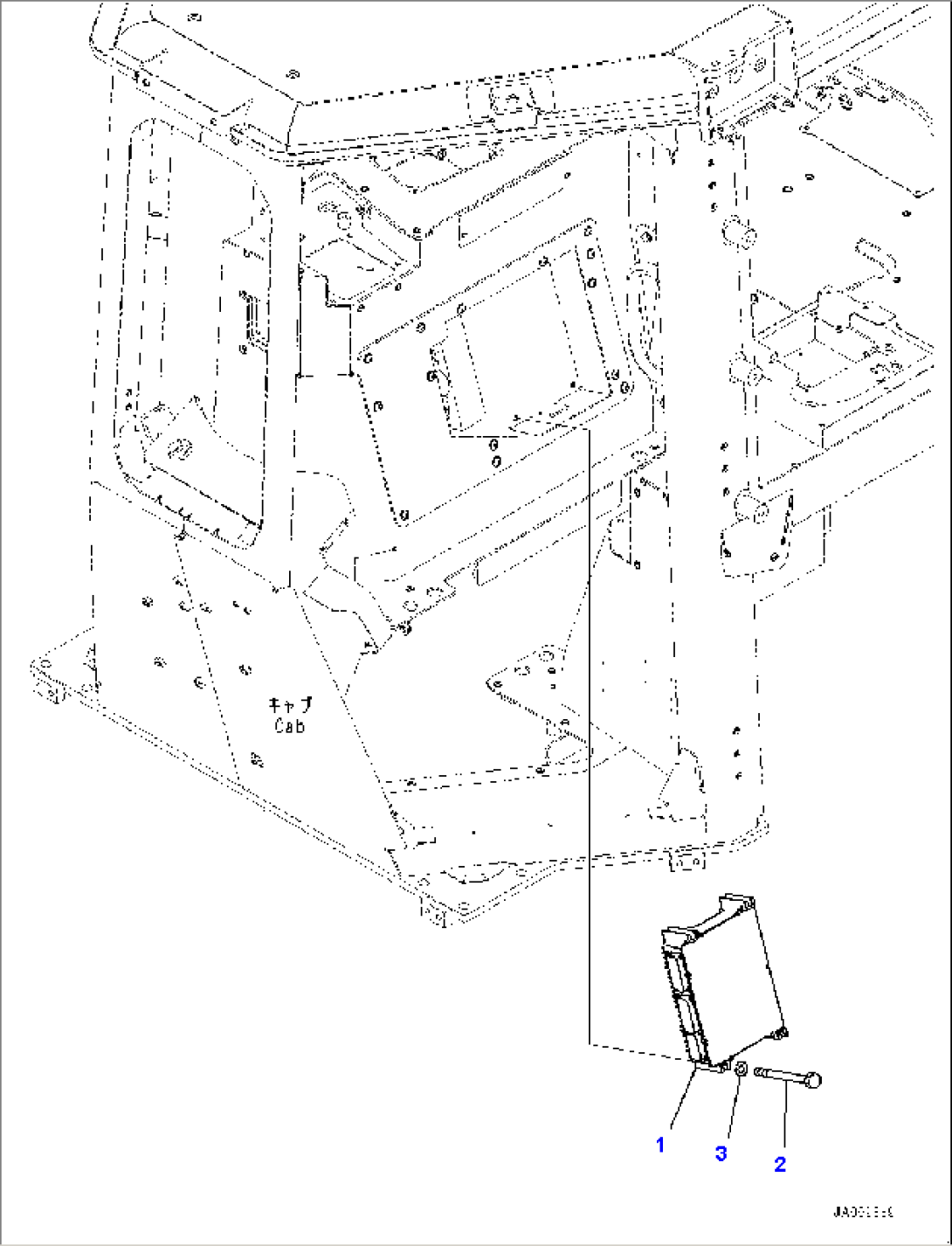 Cab, Decelerator/Brake Pedal (#40001-)