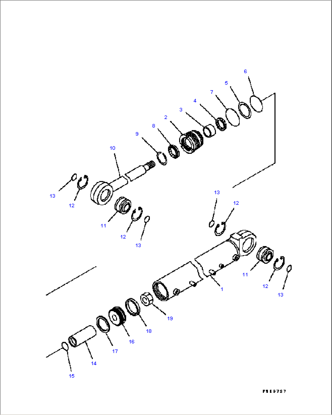 BLADE ANGLE CYLINDER (INNER PARTS) (WIDE TYPE)