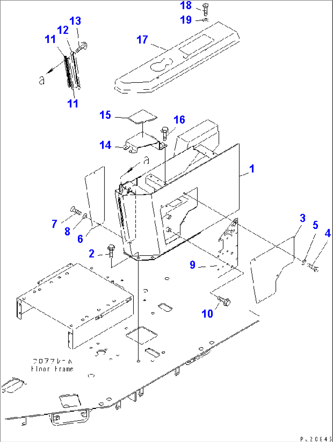 FLOOR SUB (L.H. CONSOLE BOX) (WITH ADVANCED JOY STICK STEERING)(#50025-)