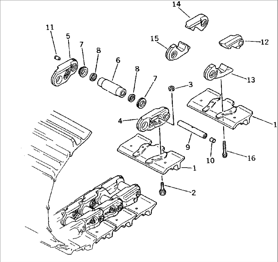 TRACK SHOE (LUBRICATE TYPE) (ON ROCK-BED)