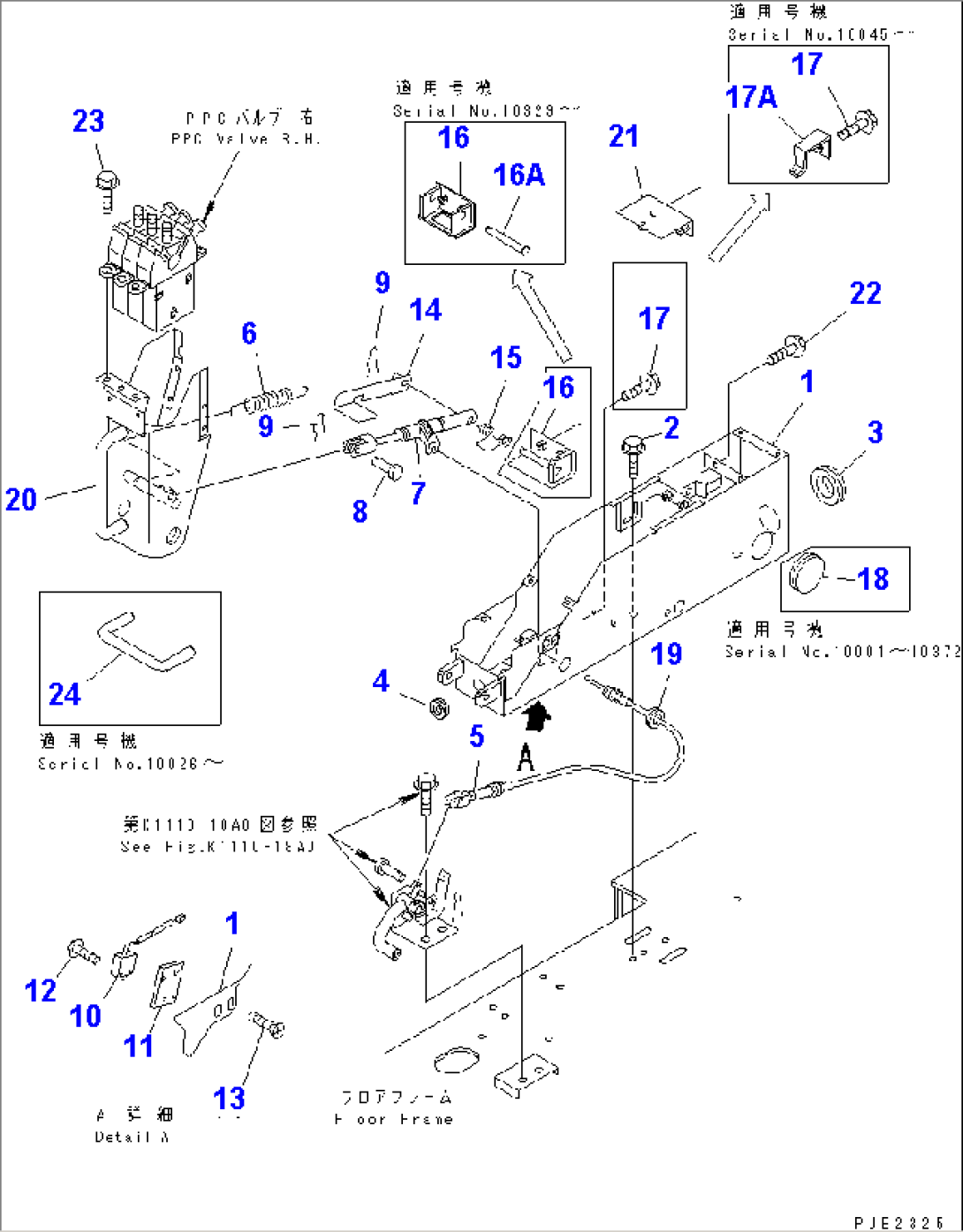 FLOOR FRAME (LEVER STAND R.H. 2/2)