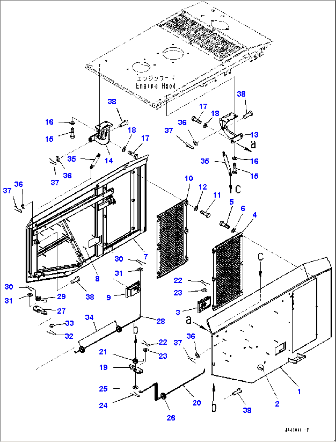 Engine Hood, Door (#80001-)