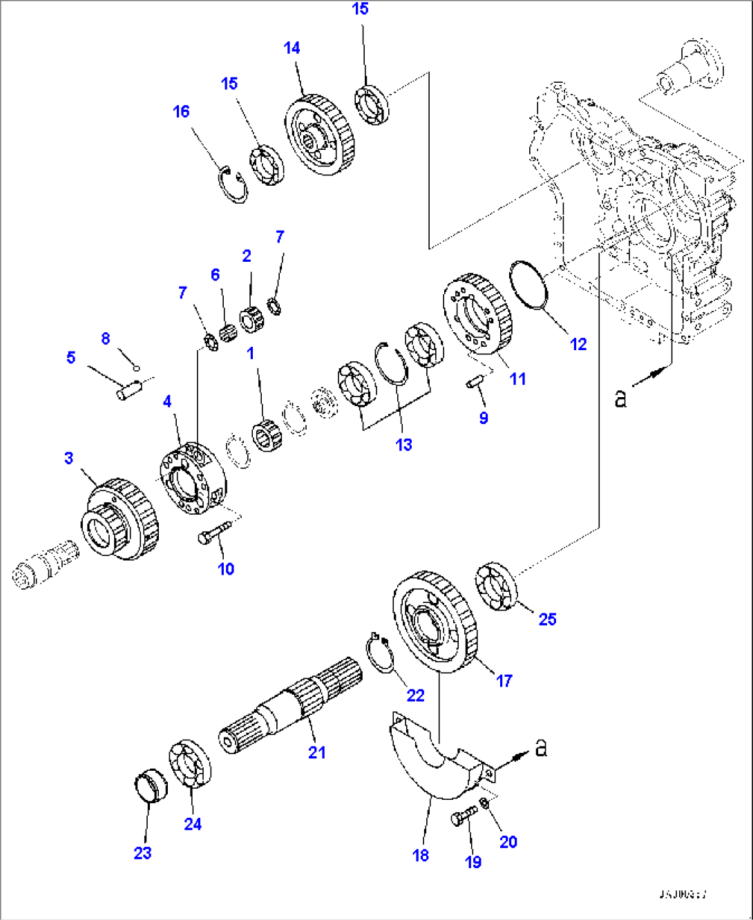 Transfer, Shaft Bearing and Gear (#70883-)