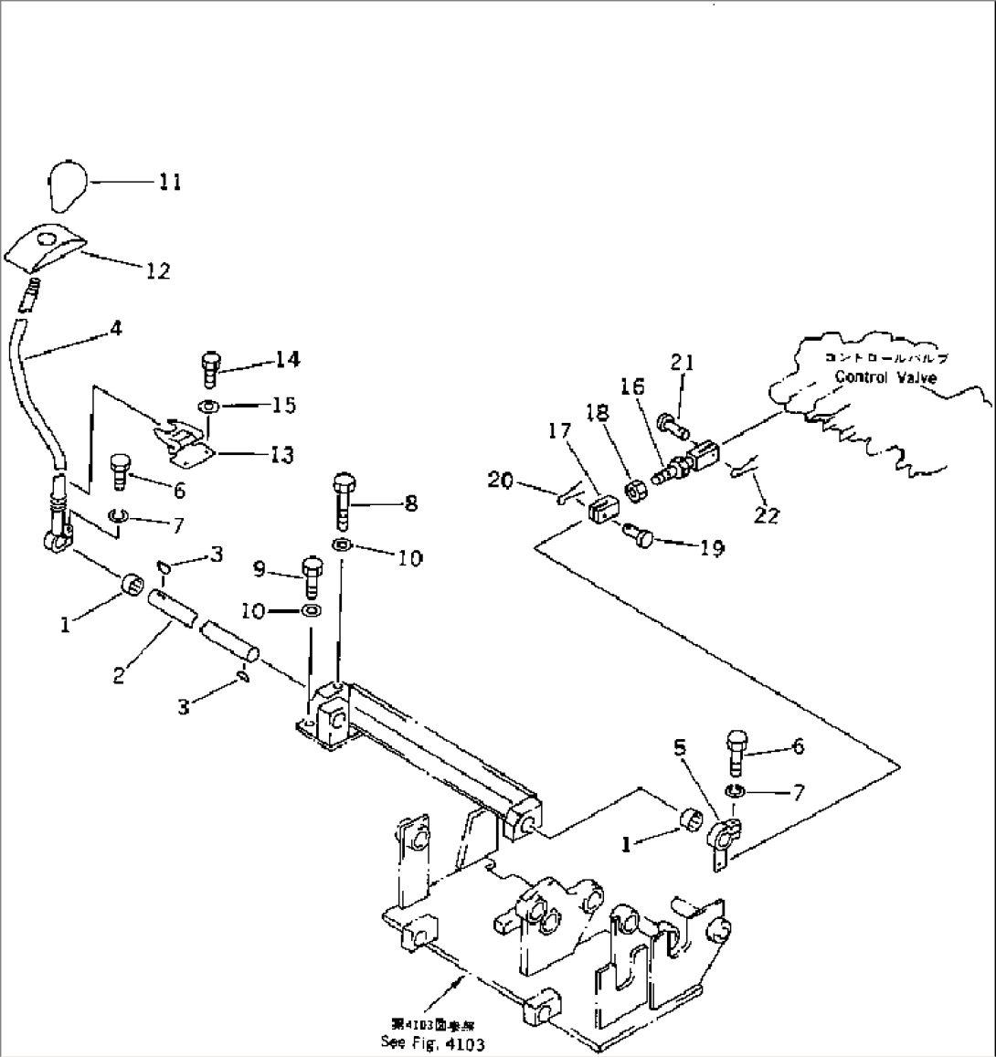 SWING CONTROL LEVER (6-WAY SHIFT PATTERN SPEC.)(#11899-)