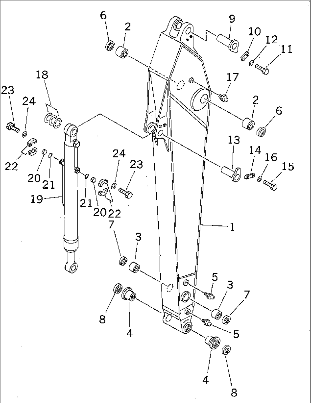 ARM (3.2M) (ARM AND BUCKET CYLINDER) (FOR COMPONENT)