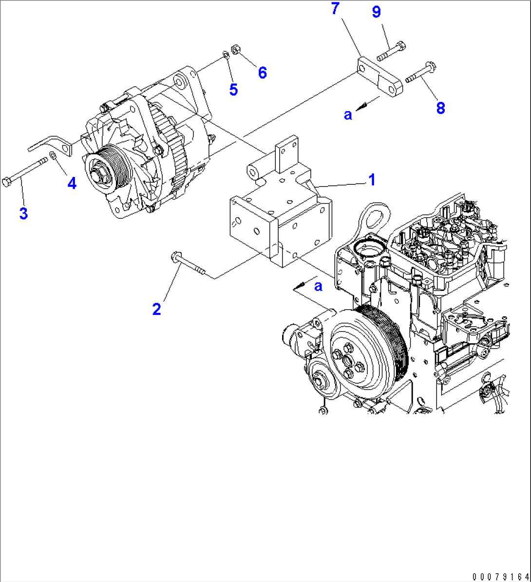 ALTERNATOR MOUNTING (FOR 90A ALTERNATOR) (ESN 26510747-26519537)