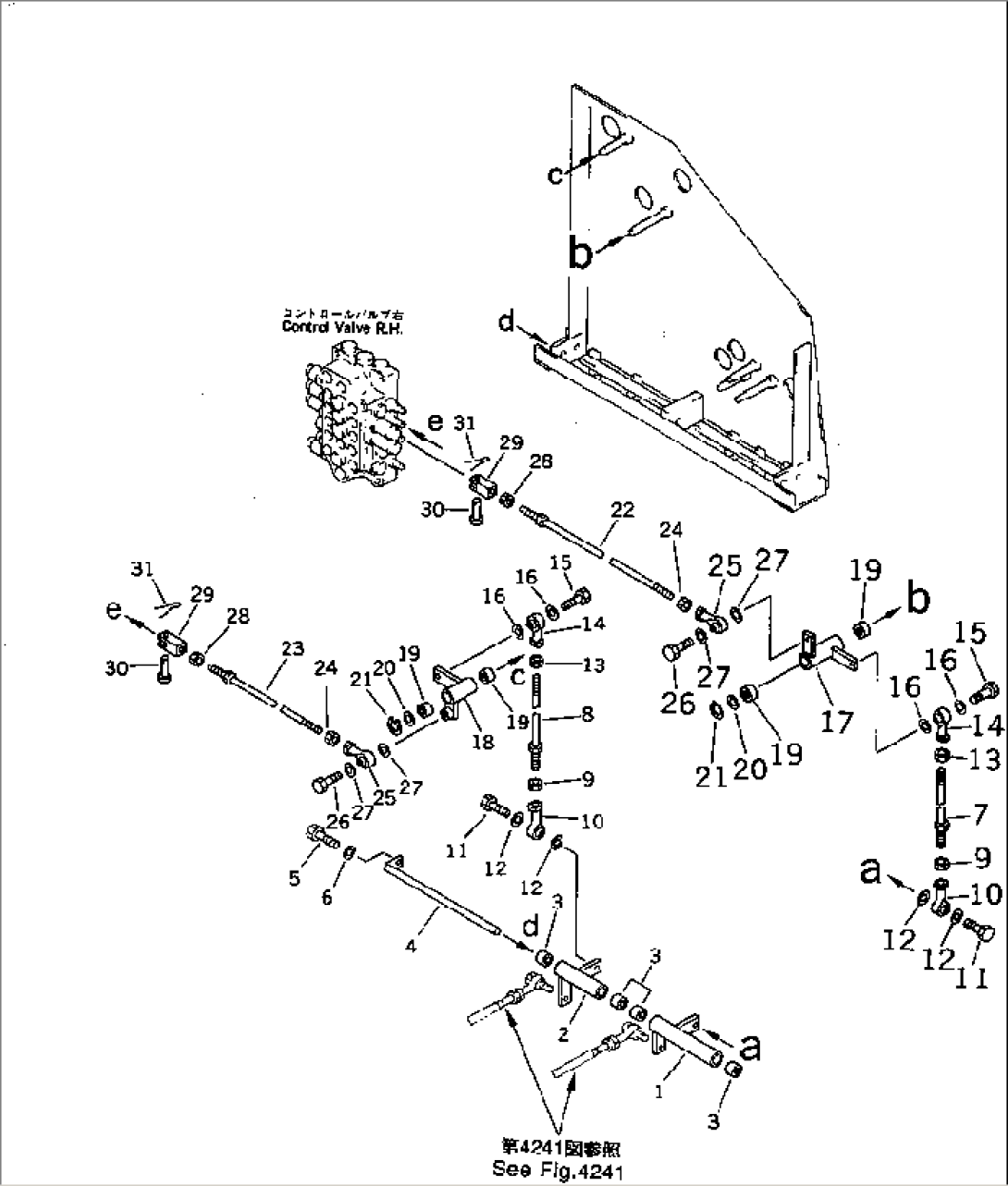 SPECIAL WORK EQUIPMENT CONTROL LINKAGE (2/2) (FOR BOOM¤BUCKET)