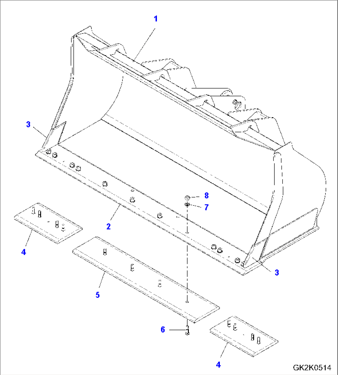 BUCKET (2.9CBM) (WITH BOC) (TYPE A)
