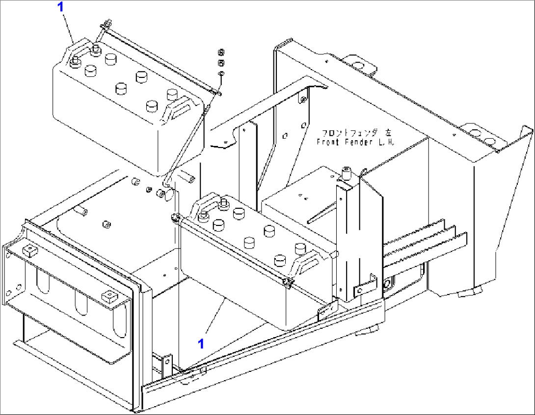 BATTERY BOX (BATTERY) (LARGE CAPACITY)(#7001-)