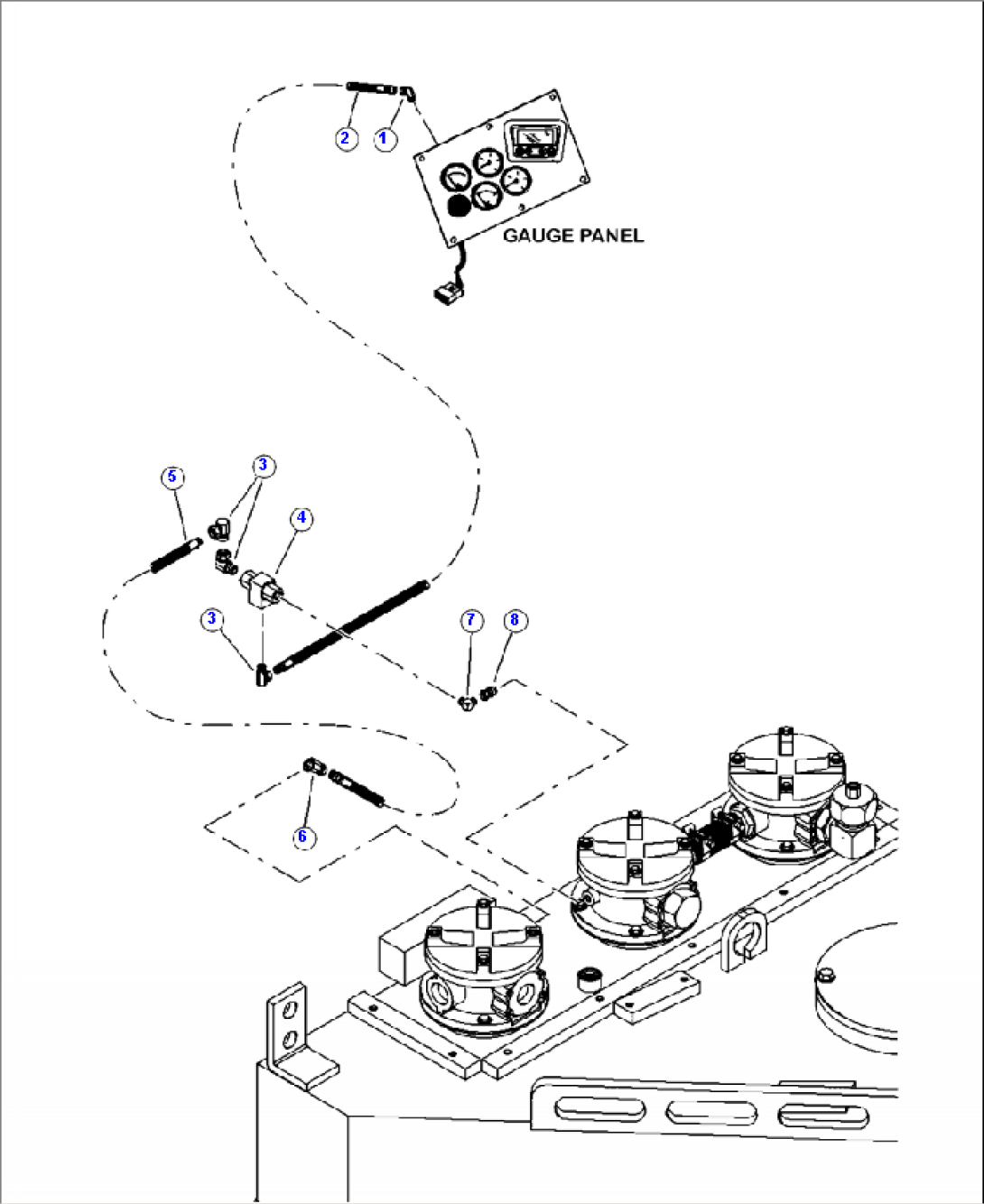 H0116-01A0 HYDRAULIC RETURN FILTER BACK-PRESSURE GAUGE LINE