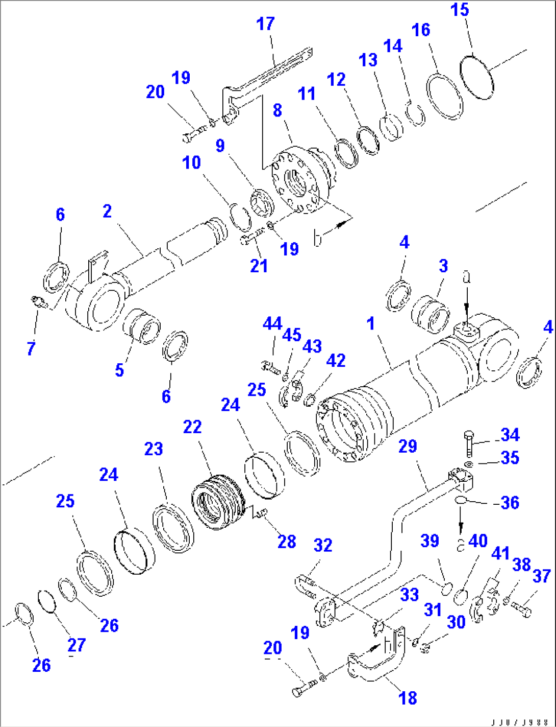 BUCKET CYLINDER (INNER PARTS) (FOR LARGE BUCKET)(#85001-)